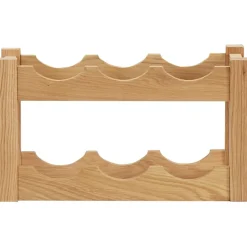 vidaXL Wijnrek voor 6 flessen 37x21x21 cm massief eikenhout