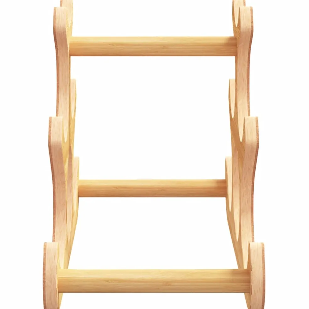vidaXL Wijnrek voor 6 flessen 35x18x25,5 cm bamboe