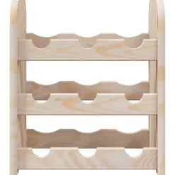 vidaXL Wijnrek 33x25x37 cm massief grenenhout