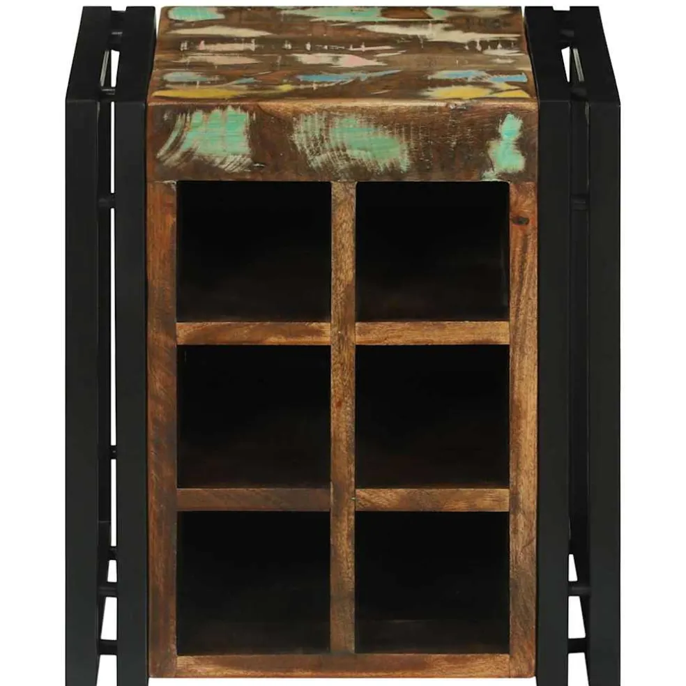 vidaXL Wijnrek 35 x 35 x 39 cm Massief Gerecycled Hout
