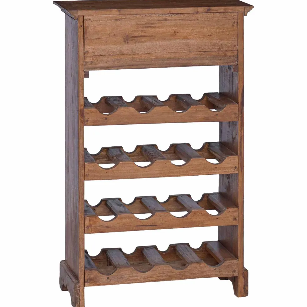 vidaXL Wijnrek 55 x 23 x 85 cm Massief Mahoniehout