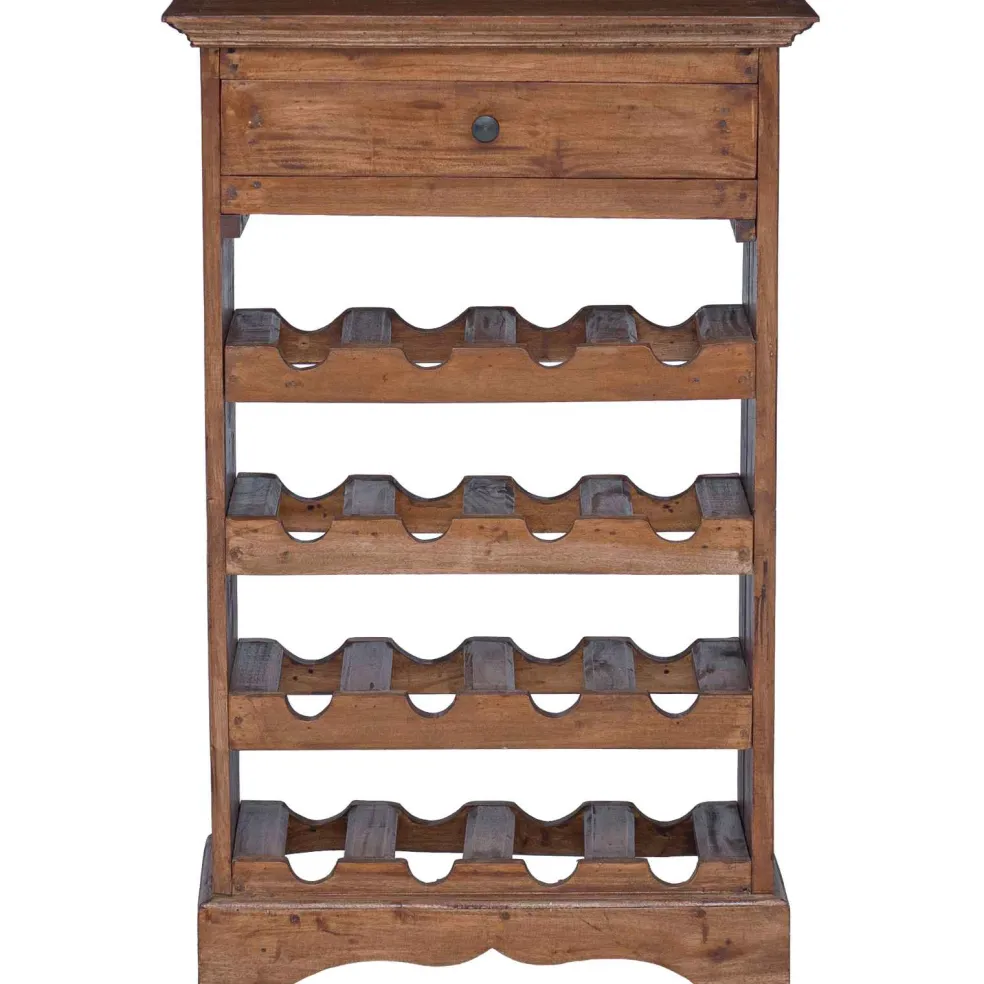 vidaXL Wijnrek 55 x 23 x 85 cm Massief Mahoniehout