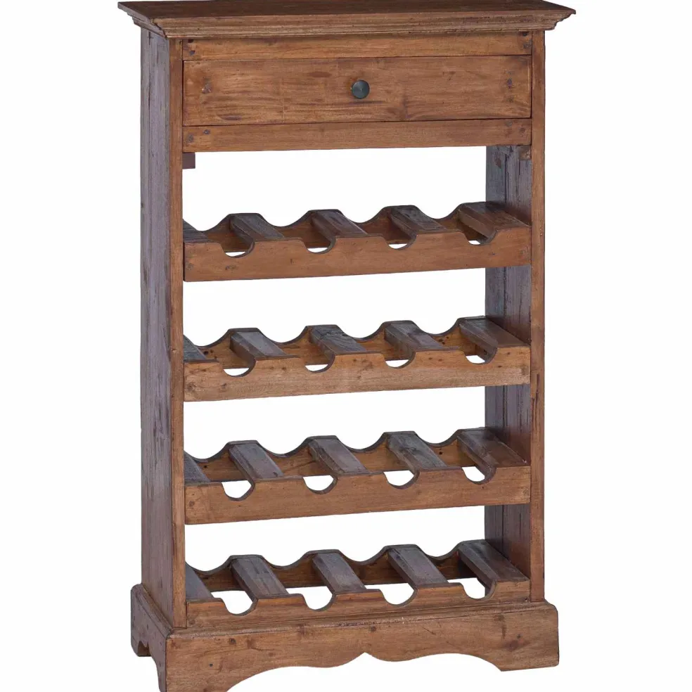 vidaXL Wijnrek 55 x 23 x 85 cm Massief Mahoniehout