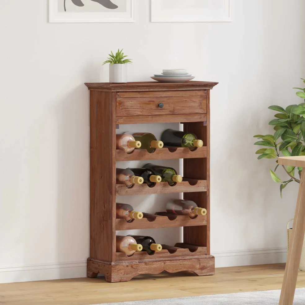 vidaXL Wijnrek 55 x 23 x 85 cm Massief Mahoniehout