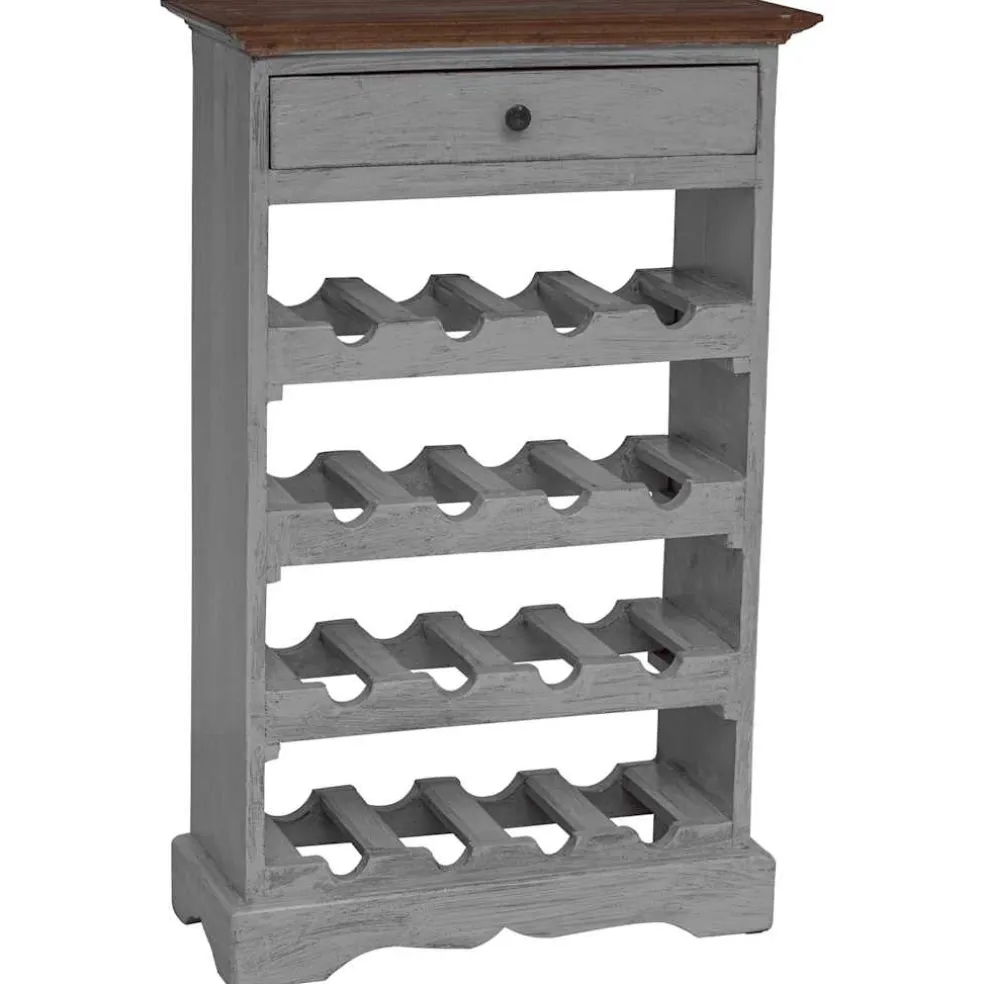 vidaXL Wijnrek 55x23x85 cm massief mahoniehout