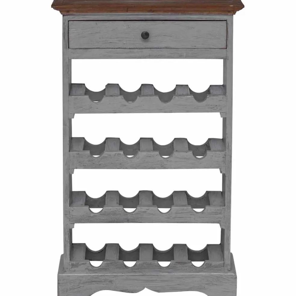 vidaXL Wijnrek 55x23x85 cm massief mahoniehout