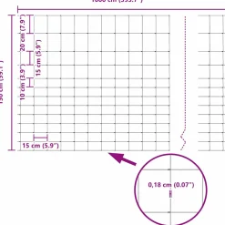 vidaXL Wilde Hek Warm Verzinkt 1000 x 150 x 0,18 cm IJzer