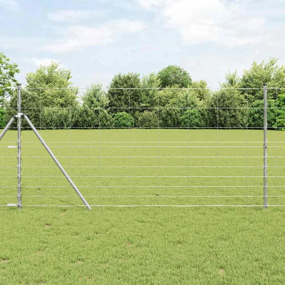 vidaXL Wildhek 1000 x 120 x 0,18 cm IJzer Warm Verzinkt
