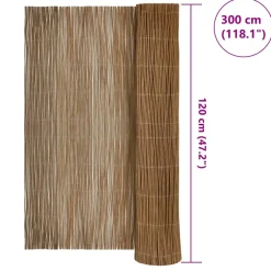 vidaXL Wilgen Schutting 120 x 300 cm Wilg Naturel