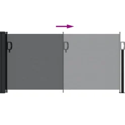 vidaXL Windscherm uittrekbaar 100x300 cm zwart