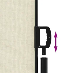 vidaXL Windscherm uittrekbaar 100x300 cm crèmekleurig