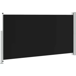 vidaXL Wind-/zonnescherm uittrekbaar 160x300 cm zwart