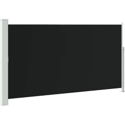 vidaXL Wind-/zonnescherm uittrekbaar 160x300 cm zwart