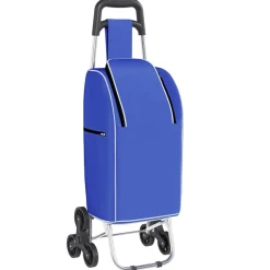 vidaXL Winkel trolley Blauw 36,5 x 46,5 x 100,5 cm Oxford stof