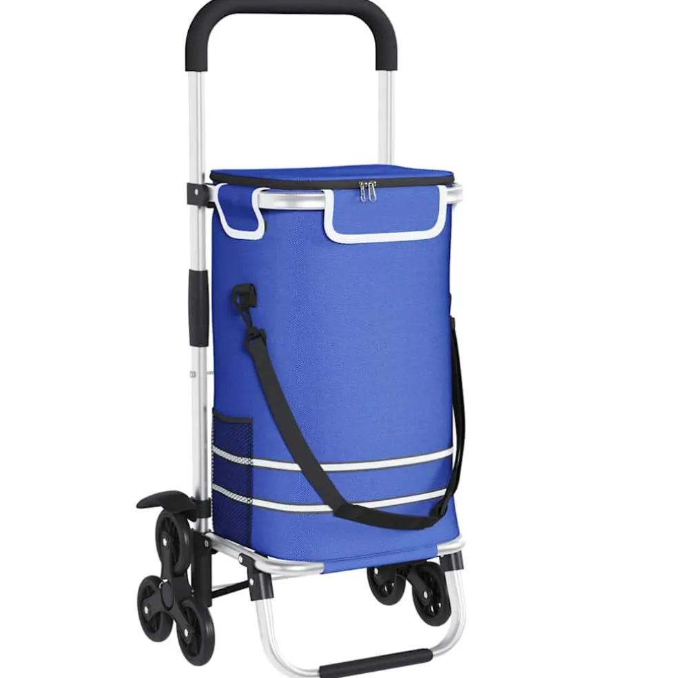 vidaXL Winkel trolley 1 Blauw 47 x 39 x 100,5 cm Oxford stof