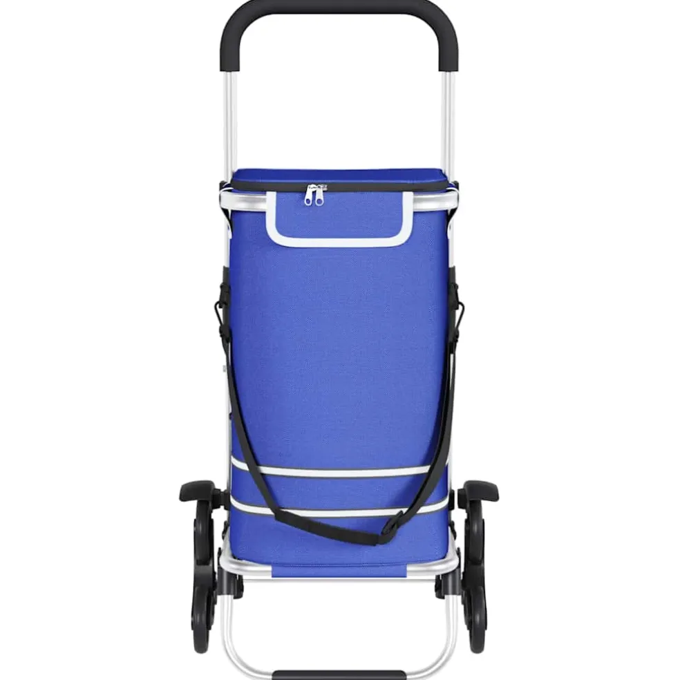 vidaXL Winkel trolley 1 Blauw 47 x 39 x 100,5 cm Oxford stof