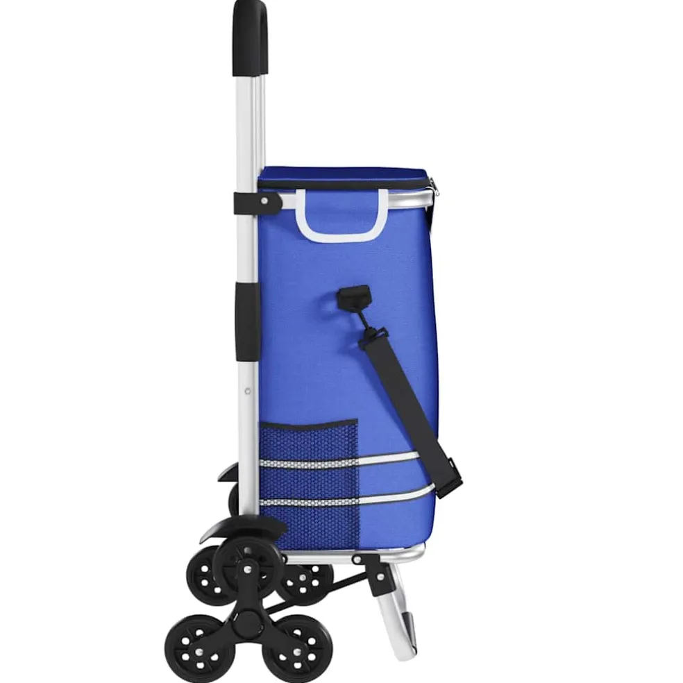 vidaXL Winkel trolley 1 Blauw 47 x 39 x 100,5 cm Oxford stof