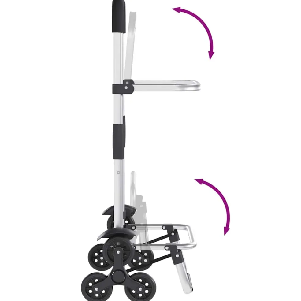 vidaXL Winkel trolley 1 Grijs 47 x 39 x 100,5 cm Oxford stof