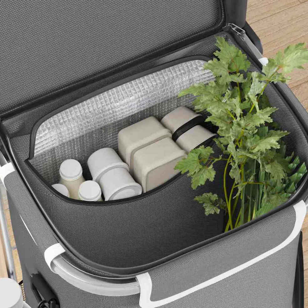 vidaXL Winkel trolley 1 Grijs 47 x 39 x 100,5 cm Oxford stof