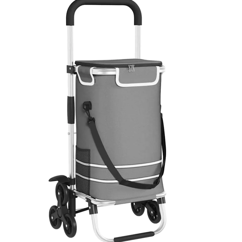 vidaXL Winkel trolley 1 Grijs 47 x 39 x 100,5 cm Oxford stof