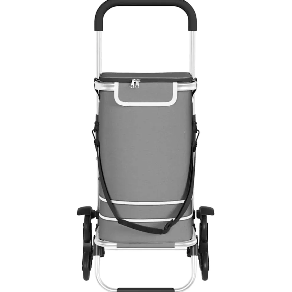vidaXL Winkel trolley 1 Grijs 47 x 39 x 100,5 cm Oxford stof