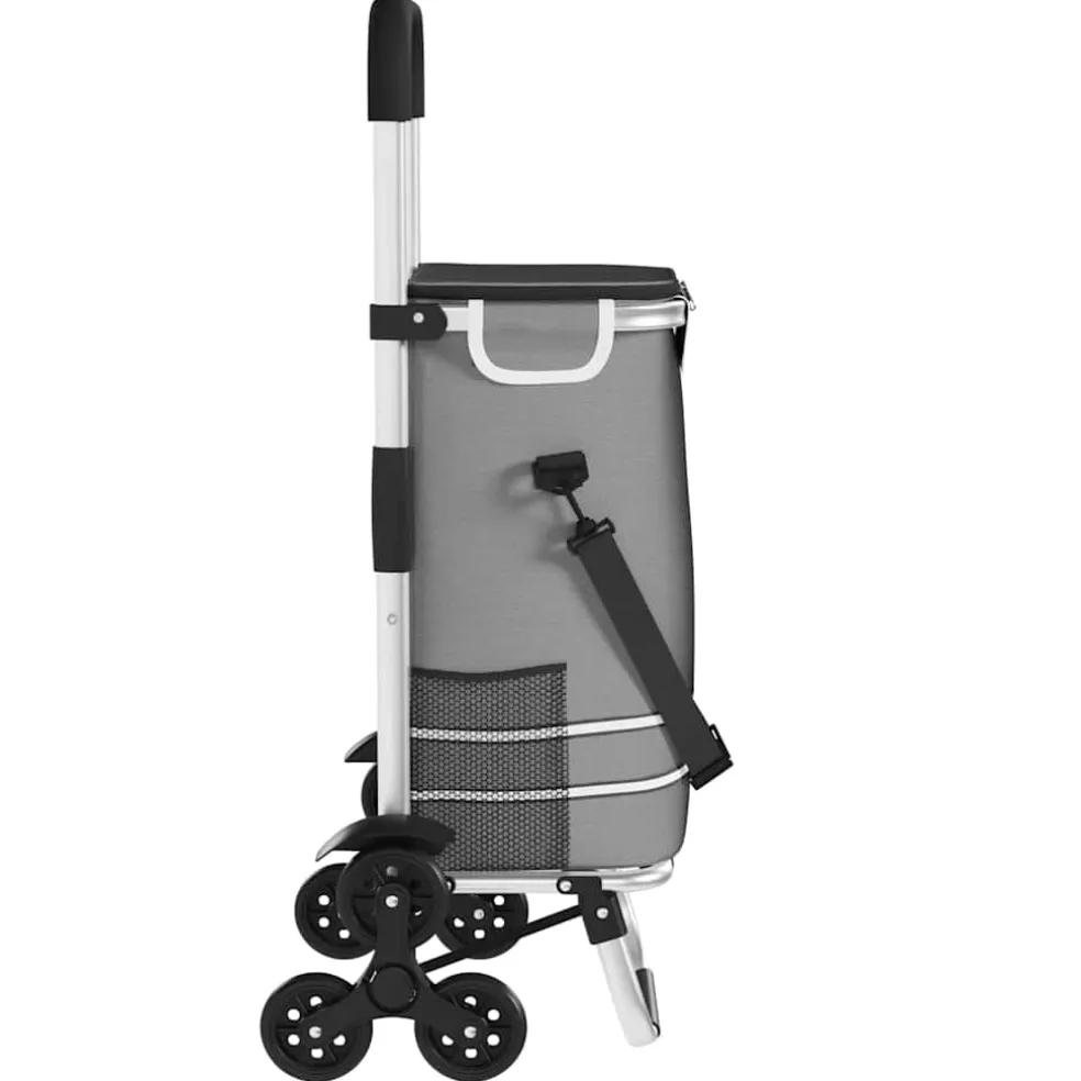 vidaXL Winkel trolley 1 Grijs 47 x 39 x 100,5 cm Oxford stof