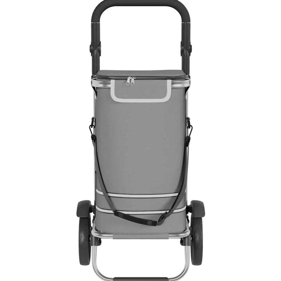 vidaXL Winkel trolley Grijs 36,5 x 46,5 x 100,5 cm Oxford stof