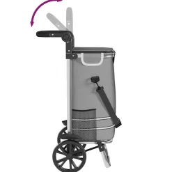 vidaXL Winkel trolley Grijs 36,5 x 46,5 x 100,5 cm Oxford stof