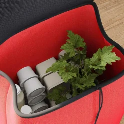 vidaXL Winkel trolley Rood 35 x 28 x 92 cm Oxford stof
