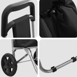 vidaXL Winkel trolley Zwart 35 x 28 x 92 cm Oxford stof
