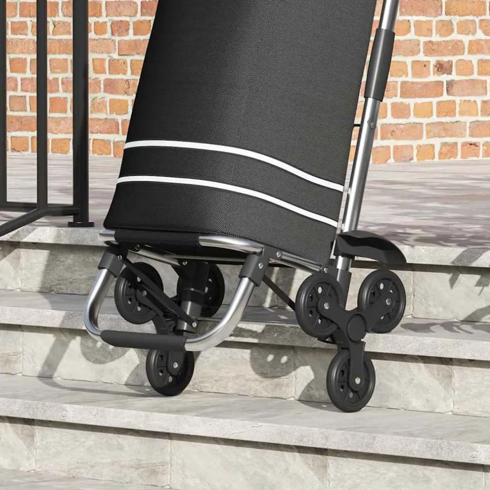 vidaXL Winkel trolley 1 Zwart 47 x 39 x 100,5 cm Oxford stof