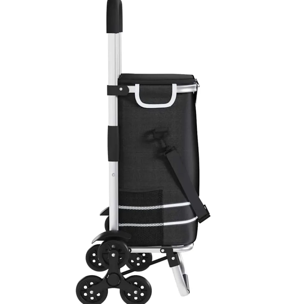 vidaXL Winkel trolley 1 Zwart 47 x 39 x 100,5 cm Oxford stof