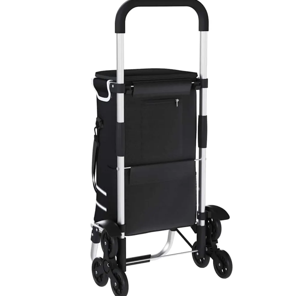 vidaXL Winkel trolley 1 Zwart 47 x 39 x 100,5 cm Oxford stof