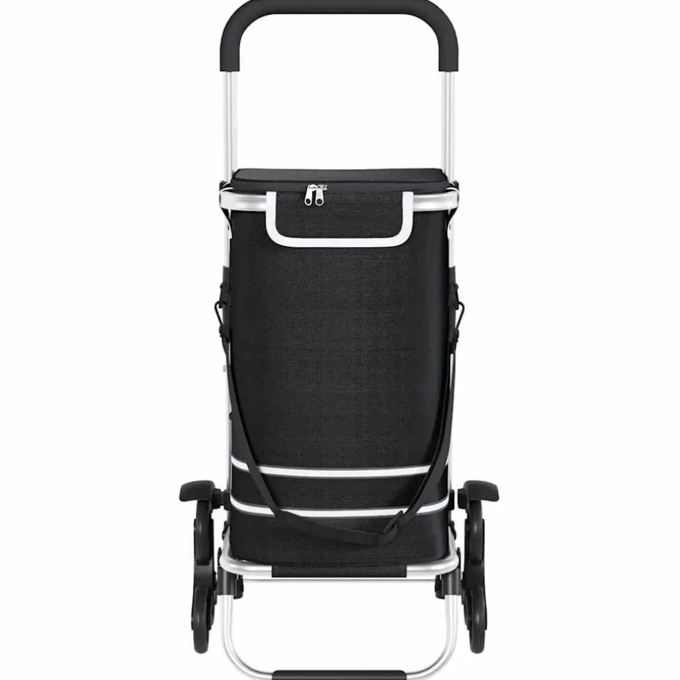 vidaXL Winkel trolley 1 Zwart 47 x 39 x 100,5 cm Oxford stof