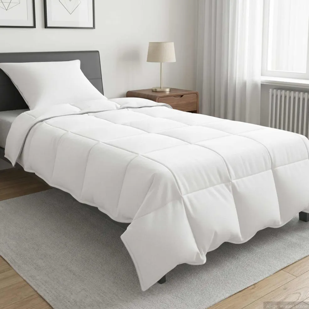 vidaXL Winter Dekbed Wit 135 x 200 cm Bamboe