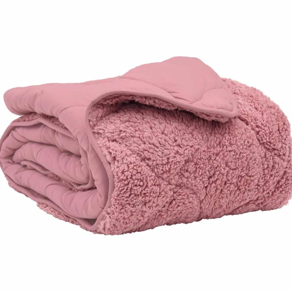 vidaXL Winter Dekbed 135 x 200 cm Winter Roze Ademend