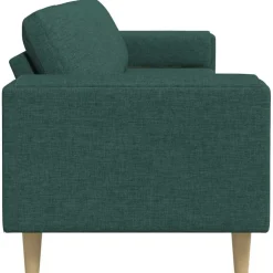 vidaXL Woonkamer Bank Donkergroen 250 x 77 x 76 cm Polyester