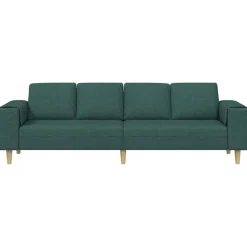 vidaXL Woonkamer Bank Donkergroen 250 x 77 x 76 cm Polyester