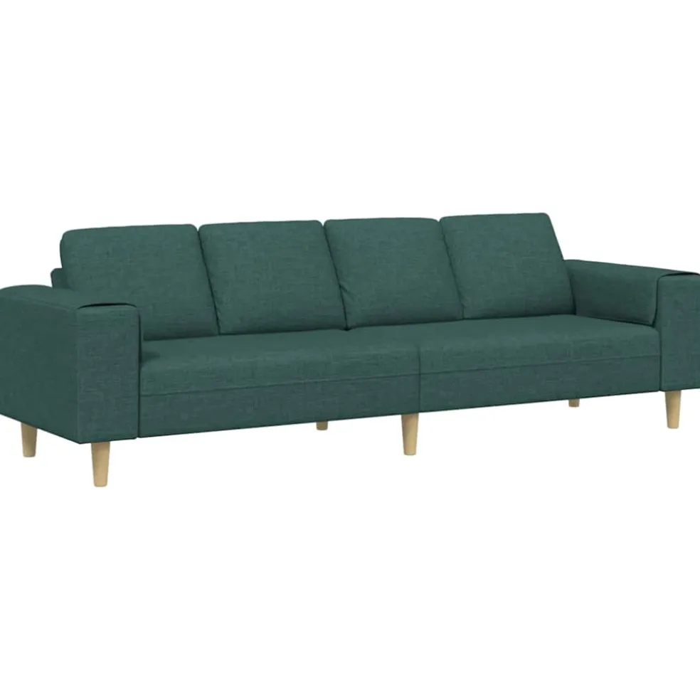 vidaXL Woonkamer Bank Donkergroen 250 x 77 x 76 cm Polyester