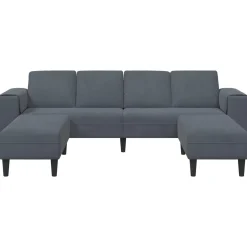 vidaXL Woonkamer Bank 3 st Donkergrijs