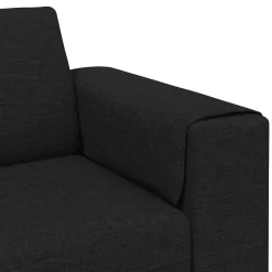 vidaXL Woonkamer Bank Zwart 250 x 77 x 76 cm Polyester