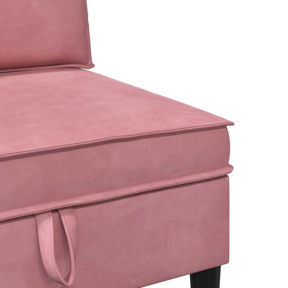 vidaXL Woonkamer Meubelset 4 st Roze Fluweel