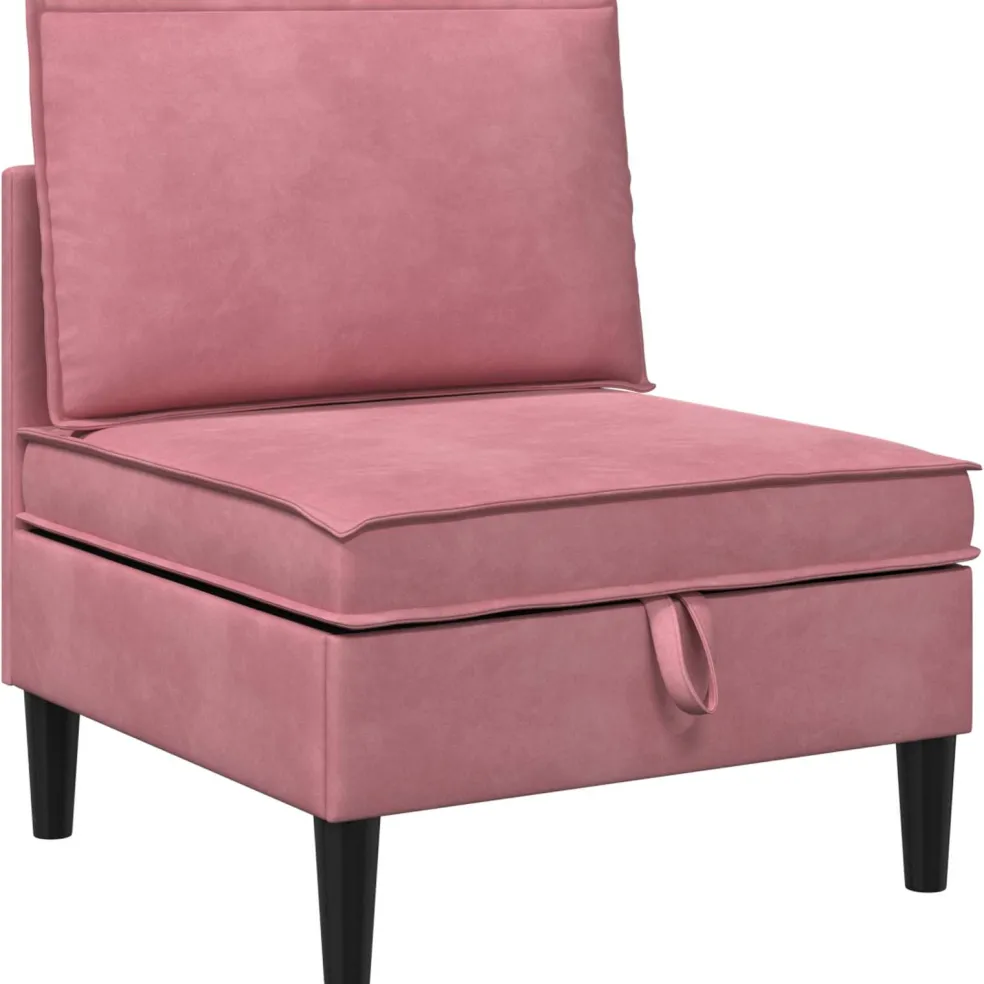 vidaXL Woonkamer Meubelset 4 st Roze Fluweel