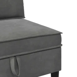 vidaXL Woonkamer Meubelset 4 st Donkergrijs Fluweel