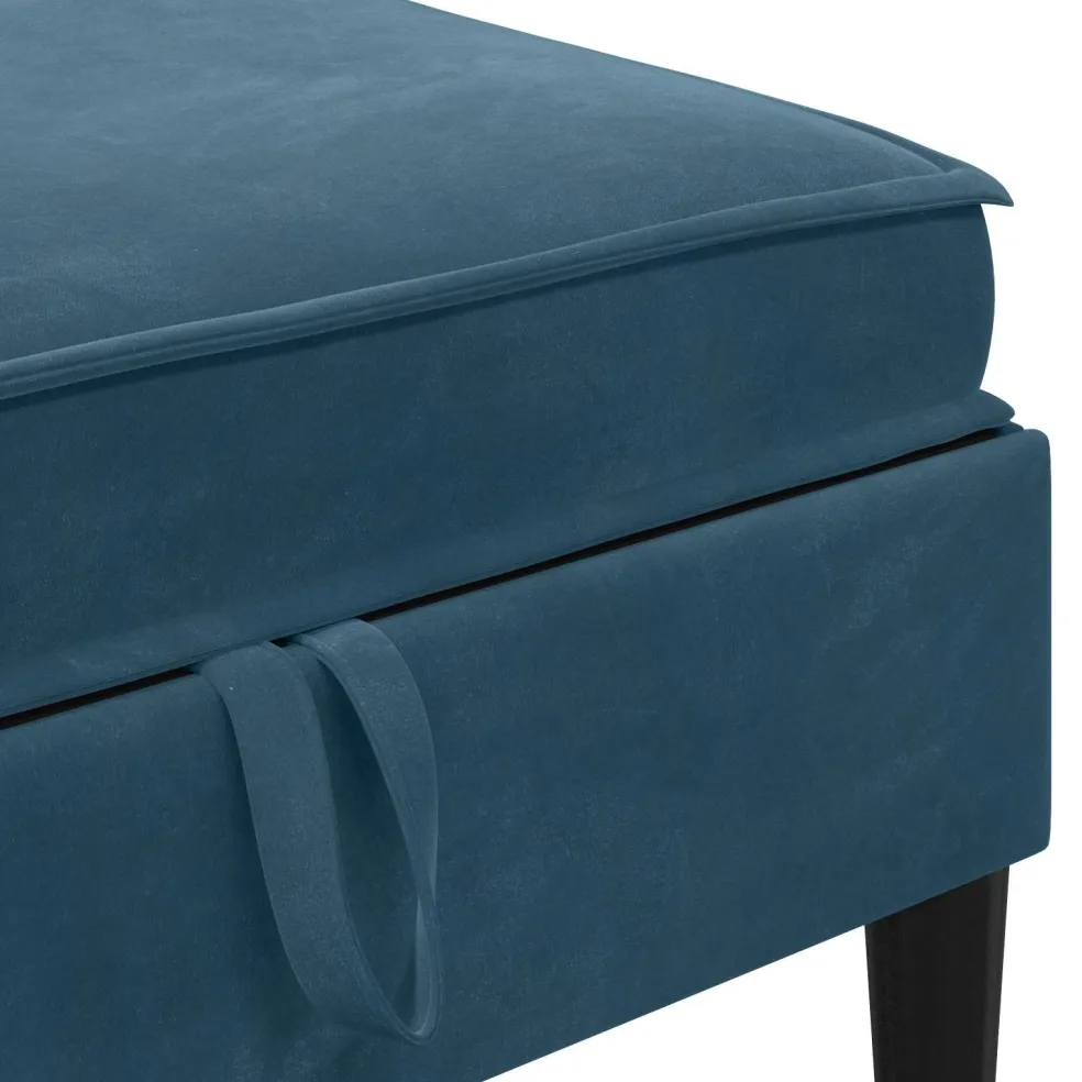 vidaXL Woonkamer Meubelset 5 st Blauw Fluweel