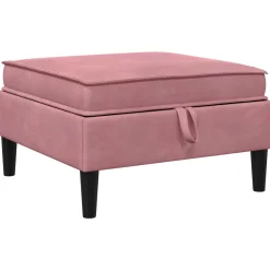 vidaXL Woonkamer Meubelset 5 st Roze Fluweel