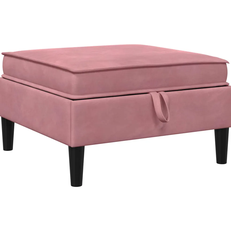 vidaXL Woonkamer Meubelset 5 st Roze Fluweel