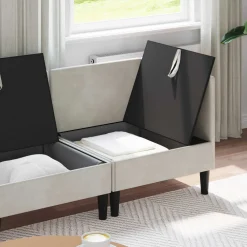 vidaXL Woonkamer Meubelset 4 st Crèmekleurig Fluweel