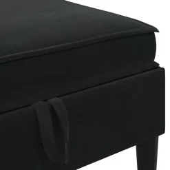 vidaXL Woonkamer Meubelset 5 st Zwart Fluweel