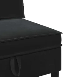 vidaXL Woonkamer Meubelset 4 st Zwart Fluweel